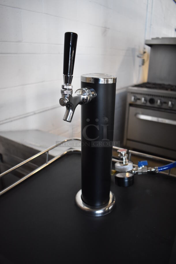 Galaxy 177KEGRTRBLK Metal Commercial Direct Draw Kegerator w/ Beer Tower and Coupler. 115 Volts, 1 Phase. 21x24x52. Tested and Working! - Image 4 of 8