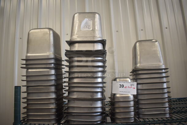 ALL ONE MONEY! Lot of Stainless Steel Drop in Bins - Various Sizes Including 1/3 1/6 1/9 Pans - Image 1 of 3