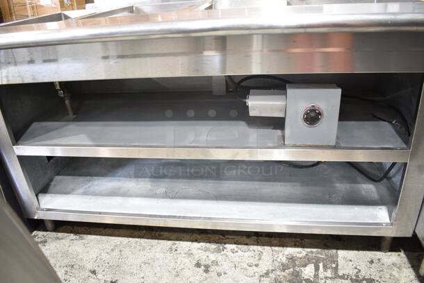 Stainless Steel Commercial Electric Powered Steam Table w/ 2 Under Shelves.  - Image 2 of 5