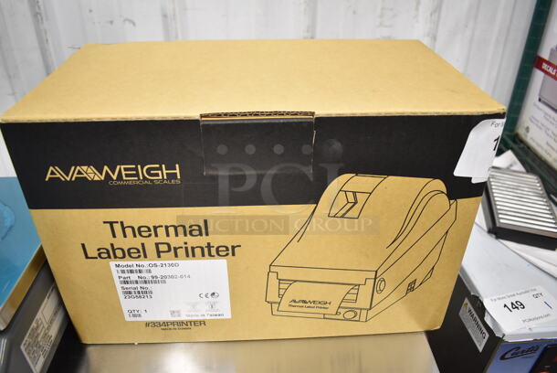 BRAND NEW SCRATCH AND DENT! AvaWeigh 334PCS40T 40 lb. Digital Price Computing Scale with Tower w/ AvaWeigh OS-2130D 334PRINTER Thermal Label Printer for Price Computing Scales. Tested and Working! - Image 3 of 9