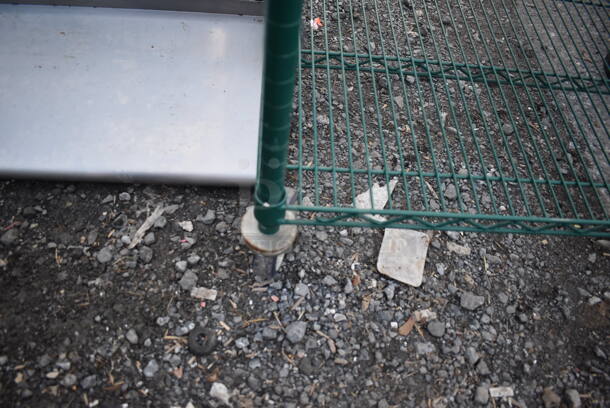 Green Finish 6 Tier Wire Shelving Unit on Commercial Casters. BUYER MUST DISMANTLE. PCI CANNOT DISMANTLE FOR SHIPPING. PLEASE CONSIDER FREIGHT CHARGES. 30x21x92 - Image 4 of 4