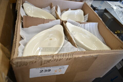 2 Boxes of 24 BRAND NEW Steelite White Ceramic Single Serving Casserole Dishes. 2 Times Your Bid!