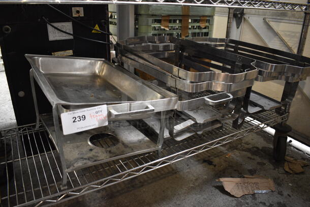ALL ONE MONEY! Tier Lot of Various Metal Chafing Dish Frames
