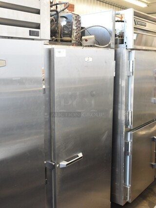 Victory Stainless Steel Commercial Single Door Reach In Cooler. Tested and Does Not Power On
