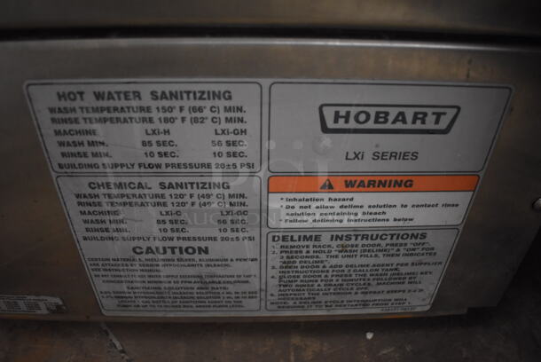 Hobart LXIH Hi Temp High Temperature Undercounter Dishwasher. 120/208-240 Volts, 1 Phase. 24x26x35 - Image 8 of 9