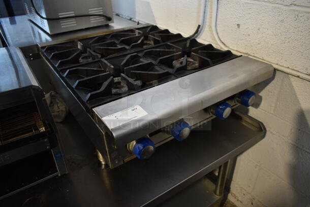 Imperial Stainless Steel Commercial Countertop Natural Gas Powered 4 Burner Range.  - Image 2 of 5