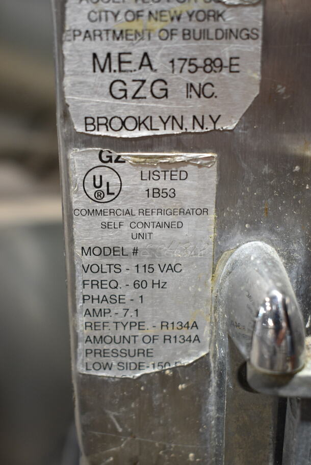 Universal Coolers SC48LB Stainless Steel Commercial 2 Door Undercounter Cooler. 115 Volts, 1 Phase. Tested and Powers On But Does Not Get Cold - Image 5 of 5