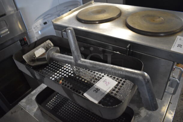 2 Various Metal Items; Scraper and 2 Tier Rack. 18x10x14, 20". 2 Times Your Bid! - Image 4 of 4