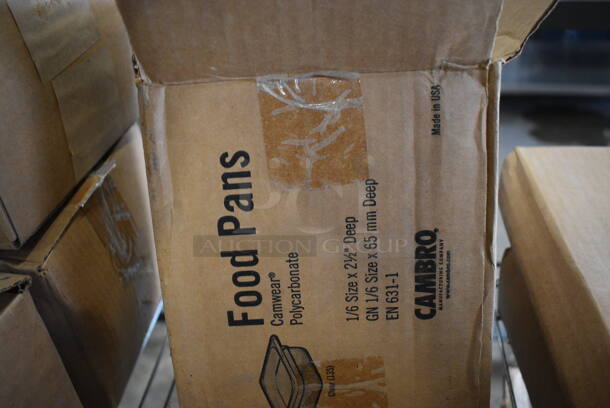 ALL ONE MONEY! Lot of 6 Cambro Clear Poly 1/6 Size Drop In Bins! 1/6x2 - Image 4 of 4