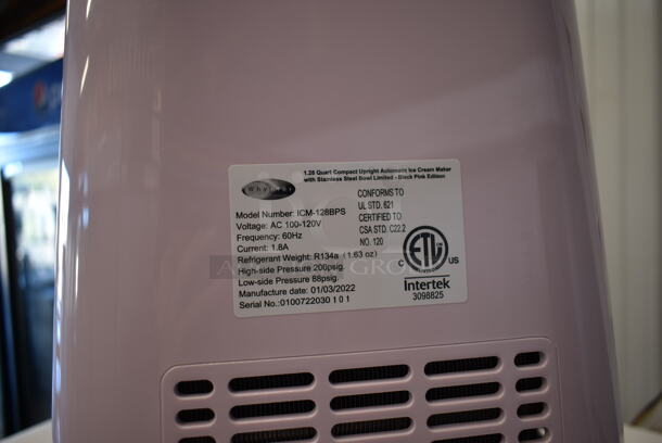 BRAND NEW SCRATCH AND DENT! Whynter ICM-128BPS Upright Automatic Ice Cream Maker LCD Digital Display. 115 Volts, 1 Phase. Tested and Working! - Image 7 of 8