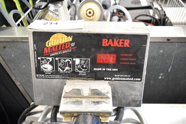 Metal Commercial Countertop Waffle Maker. Tested and Working! - Image 3 of 6