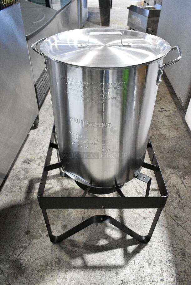 BRAND NEW SCRATCH AND DENT! Backyard Pro BP30-ALKIT 30 Qt. Deluxe Aluminum Turkey Fryer / Seafood Boiler Kit - 55,000 BTU - Image 2 of 9