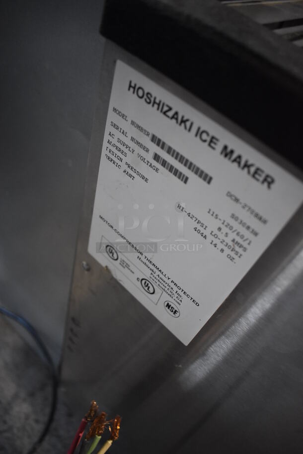 Hoshizaki DCM-270BAH Stainless Steel Commercial Self Contained Ice Maker and Dispenser. 115 Volts, 1 Phase. 17x25x32.5 - Image 7 of 7