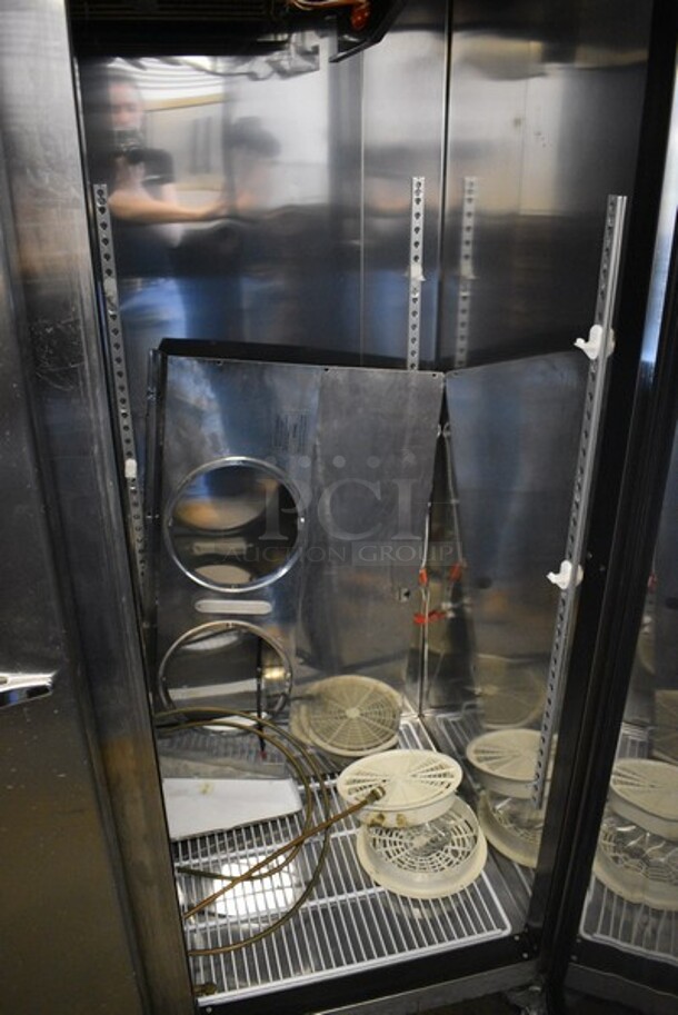 Kool-It Model KTSF-2 Stainless Steel Commercial 2 Door Reach In Freezer w/ Poly Coated Racks on Commercial Casters. 115 Volts, 1 Phase. 54x32.5x81.5. Tested and Working! - Image 4 of 7