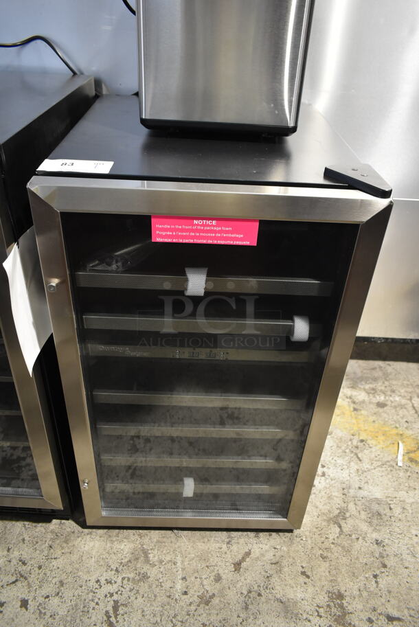 BRAND NEW SCRATCH AND DENT! Danby DWC114BLSDD 38 Bottle Dual Zone Freestanding Wine Cooler Merchandiser. 115 Volts, 1 Phase. Tested and Working! - Image 1 of 4