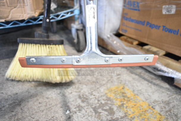 ALL ONE MONEY! Lot of 3 Items; 2 Brooms and 1 Squeegee - Image 6 of 7