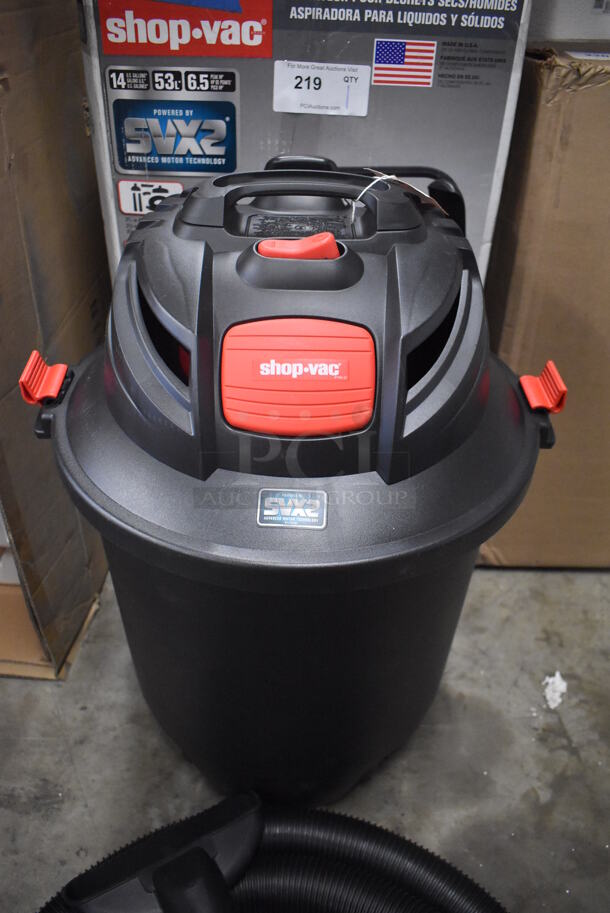 BRAND NEW IN BOX! Shop-Vac 8251405 14 Gallon 6.5 Peak HP Polyethylene Wet / Dry Vacuum with Tool Kit. 17x17x28. Tested and Working! - Image 3 of 7