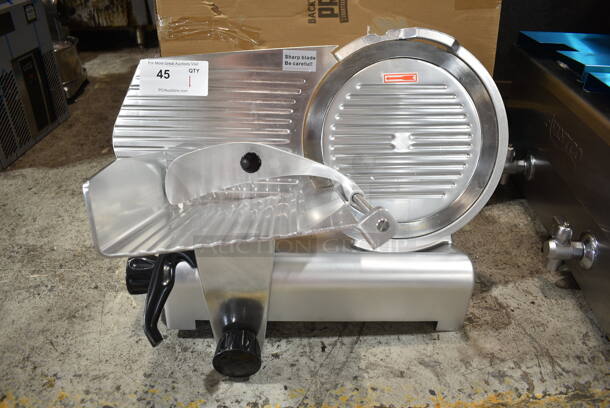 BRAND NEW SCRATCH AND DENT! Avantco 177SL312 Stainless Steel Commercial Countertop Meat Slicer. 110-120 Volts, 1 Phase. Tested and Working!  - Image 2 of 7