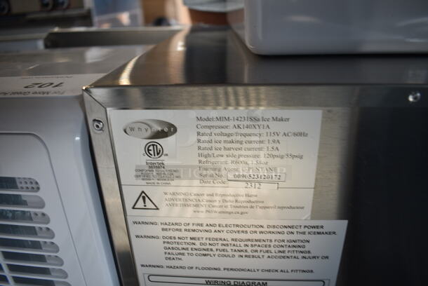 BRAND NEW SCRATCH AND DENT! Whynter MIM-14231SS Stainless Steel 14” Undercounter Automatic Marine Ice Maker 23lb Daily Output. 115 Volts, 1 Phase. Tested and Working! - Image 7 of 7