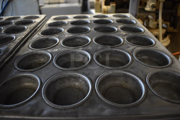 12 Metal 24 Cup Muffin Baking Pans. 14x21x2. 12 Times Your Bid! - Image 2 of 3