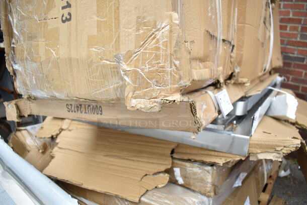 BRAND NEW SCRATCH AND DENT! Regency 600UT2472S Adjustable Stainless Steel Work Table Undershelf for 24" x 72" Tables - 18 Gauge. May Be Missing Pieces.  - Image 2 of 3
