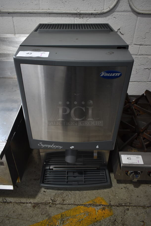 Follett 12CI425A Symphony Plus Stainless Steel Commercial Countertop Ice Machine w/ Ice and Water Dispenser. 115 Volts, 1 Phase. 