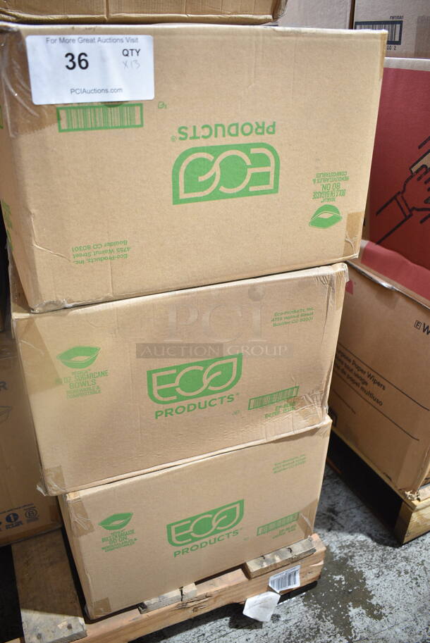 13 BRAND NEW Boxes of Eco Products EP-BL80 80 oz. Compostable Sugarcane Bowl, Regalia Servingware Bowl (Pack of 100). 13 Times Your Bid!  - Image 2 of 6