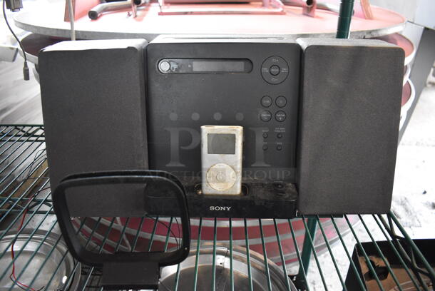 Sony iPod Radio w/ 2 Speakers and Apple iPod. 18x7.5x9 - Image 6 of 6