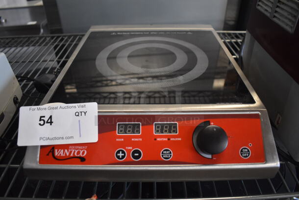2019  Avantco IC 1800 Stainless Steel Commercial Countertop Electric Powered Single Burner Induction Range. 120 Volts, 1 Phase. 13x16x4 - Image 1 of 5
