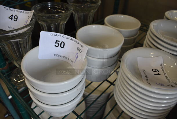 9 White Ceramic Bowls. 4x4x2.5. 9 Times Your Bid! - Image 2 of 4