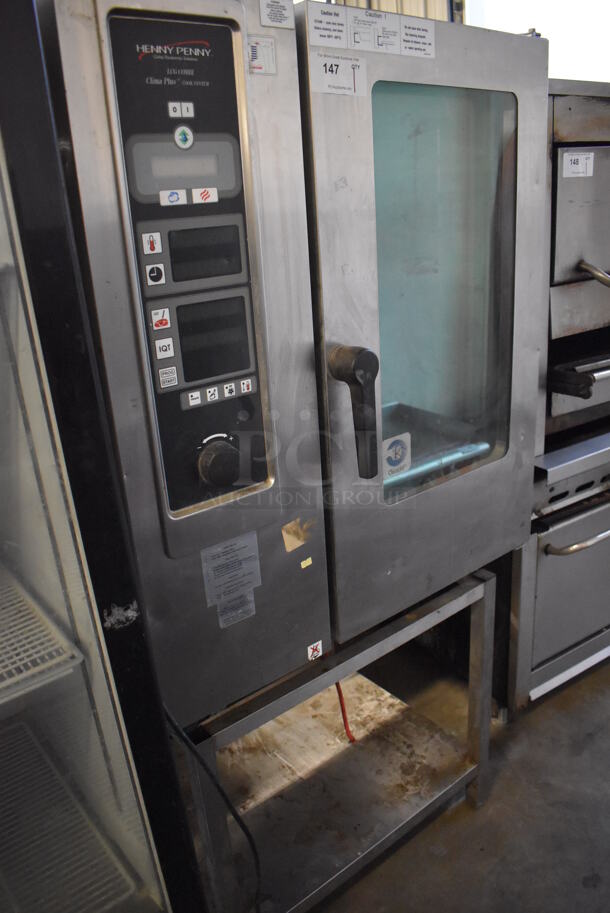 Henny Penny LCB-10 Stainless Steel Commercial Natural Gas Powered Combi Convection Oven on Equipment Stand. 35x31x71 - Image 3 of 7