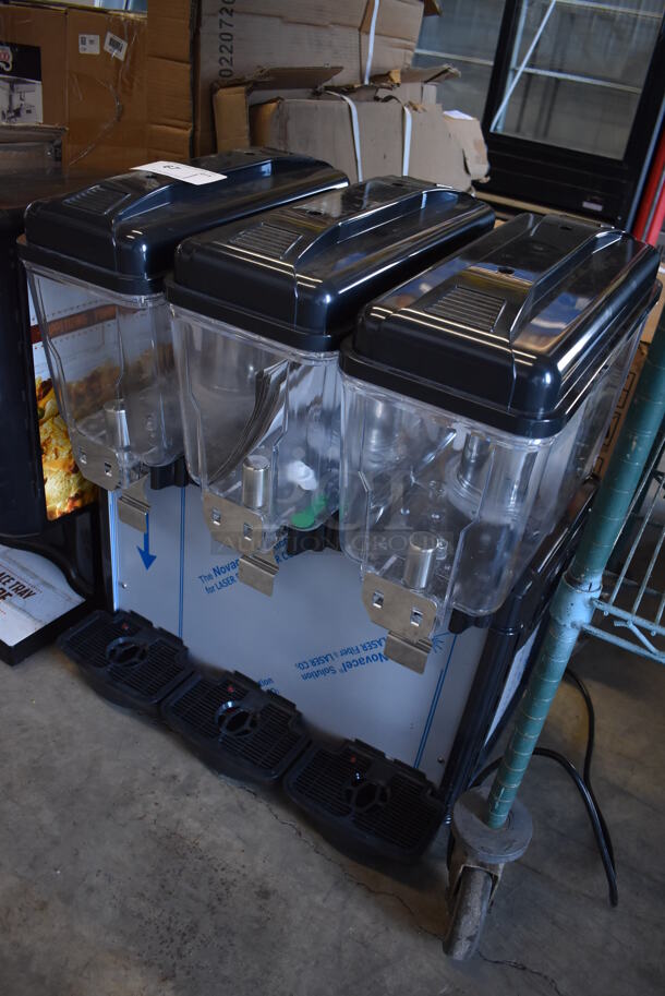 BRAND NEW SCRATCH AND DENT! Avantco COLDREAM 3M Stainless Steel Commercial Countertop 3 Hopper Refrigerated Beverage Machine. 120 Volts, 1 Phase. 23x16x27. Tested and Working! - Image 3 of 7