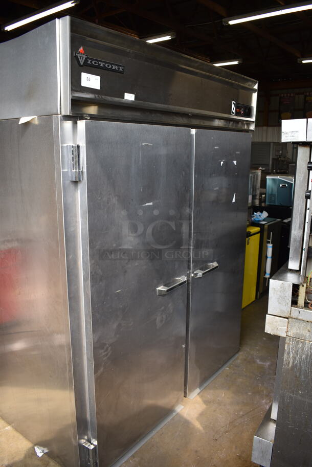 Victory RIS-2D-S7 Commercial Stainless Steel Two-Door Roll-In Cooler. 115V, 1 Phase. Tested and Working! - Image 2 of 6