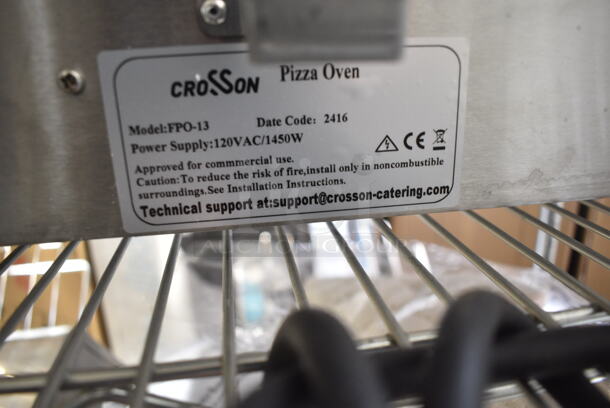 2024 Crosson FPO-13 Stainless Steel Commercial Countertop Electric Powered Pizza Oven. 120 Volts, 1 Phase. Tested and Working! - Image 6 of 6