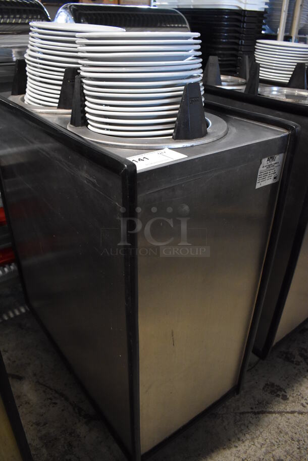 APW Wyott ML2-9-5P Stainless Steel Commercial 2 Well Plate Dispenser w/ 9" Plates on Commercial Casters. 15.5x30.5x45 - Image 3 of 6