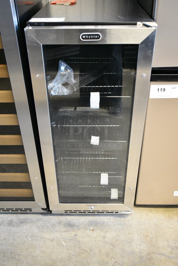 BRAND NEW SCRATCH AND DENT! Whynter BBR-838SB 15 inch Built-In 80 Can Undercounter Stainless Steel Beverage Refrigerator. 115 Volts, 1 Phase. Tested and Working! - Image 2 of 5