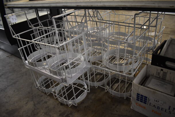 ALL ONE MONEY! Lot of 10 White Poly Coated Baskets. 10.5x22x16 - Image 4 of 9