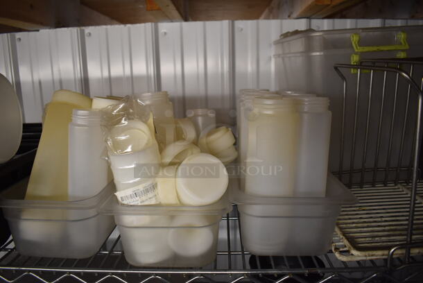 ALL ONE MONEY! Tier Lot of Various Items Including Metal Cutting Board Rack and Poly Condiment Bottles - Image 3 of 6