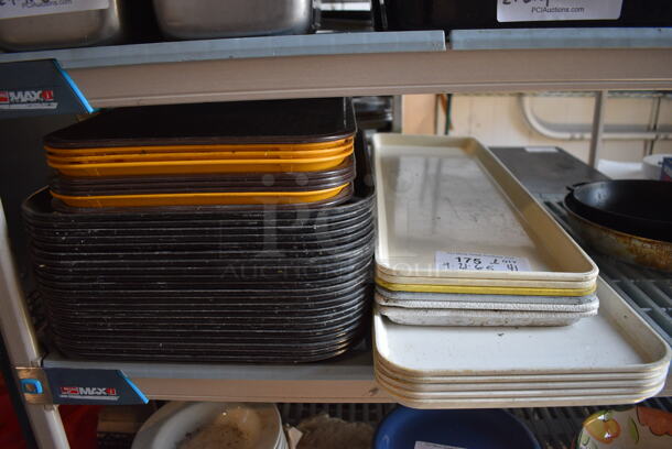 ALL ONE MONEY! Lot of 41 Various Poly Trays. Includes 10.5x30x1