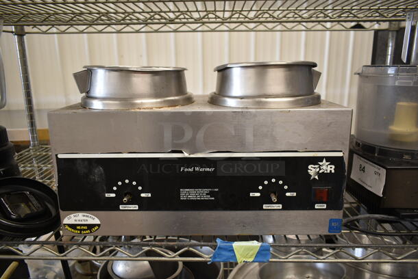 Star 3DWSA-4H Stainless Steel Commercial Countertop 2 Well Food Warmer. 120 Volts, 1 Phase. Tested and Working!