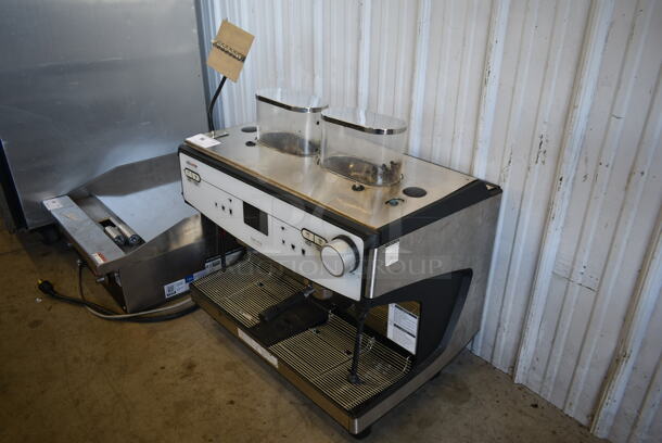 2018 Schaerer Barista Stainless Steel Commercial Countertop 2 Group Espresso Machine w/ 2 Steam Wands and 2 Hoppers. 208/240 Volts, 1 Phase.
 - Image 2 of 8