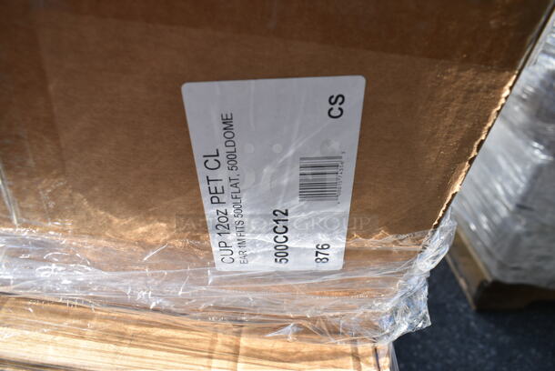 PALLET LOT of 24 BRAND NEW Boxes Including 80853TC Tablecraft 53TC Clear Widemouth Cone Tip Cap for Squeeze Bottles with a 53 mm Opening, 500CC12 Choice Clear PET Customizable Plastic Cold Cup - 12 oz. - 1000/Case, 500MFTN Lavex Natural Brown Kraft M-Fold (Multifold) Towel - 4000/Case, 5002WRAPNAP Choice WrapNap White 1/4 Fold 2-Ply Dinner Napkin 16" x 16" - 3000/Case, 50012DWALLW Choice 12 oz. White Smooth Double Wall Paper Hot Cup - 500/Case, 127P2C Choice Clear Plastic Souffle Cup / Portion Cup - 2 oz. - 2500/Case, 3 Box 500LFLAT Choice Clear Flat Lid with Straw Slot - 9, 12, 16, 20, and 24 oz. - 1000/Case, 303COLOR14YE Acopa Capri 13 3/4" x 10 1/2" Citrus Yellow Oval Stoneware Coupe Platter - 12/Case, 5002DNAP Choice White 2-Ply Dinner Napkin 17" x 15" - 3000/Case, 160TCP54120BK Choice 54" x 120" Rectangular Black 100% Spun Polyester Hemmed Cloth Table Cover. 24 Times Your Bid!  - Image 4 of 12