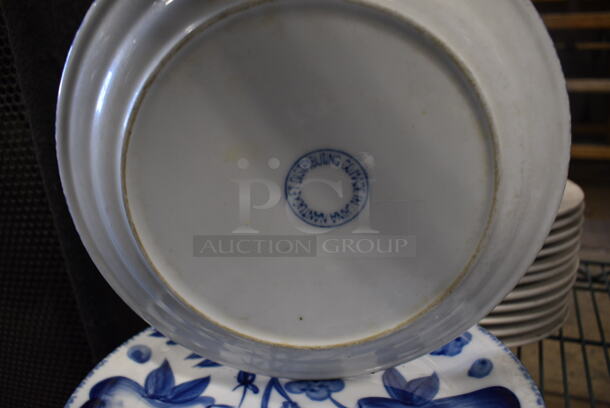 12 White and Blue Ceramic Plates. 9x9x1. 12 Times Your Bid! - Image 3 of 3