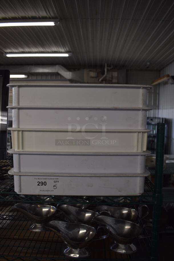 5 White Poly Dough Bins. 18x26x3. 5 Times Your Bid! - Image 2 of 4