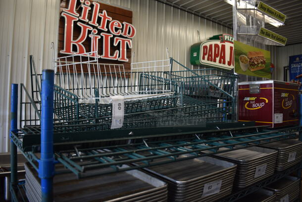 ALL ONE MONEY! Lot of Various Green Poly Coated Pieces to Wall Storage System! - Image 1 of 4