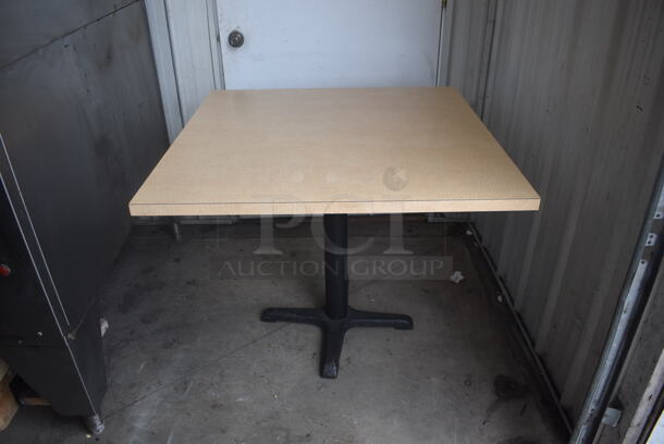 7 Wood Colored Dining Table on Base. 7 Times Your Bid!