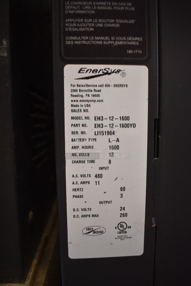 Enersys EH3-18-1600 Enforcer Ferro Metal Battery Charger. 480 Volts, 3 Phase.  - Image 4 of 4
