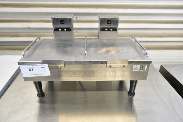 2016 Bunn 2SH STAND Stainless Steel Commercial Countertop Double Satellite Server Stand. 120 Volts, 1 Phase.  - Image 1 of 5