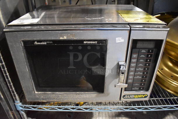 Amana RFS96W2 Metal Commercial Countertop Microwave Oven. 21.5x19x15 - Image 1 of 5