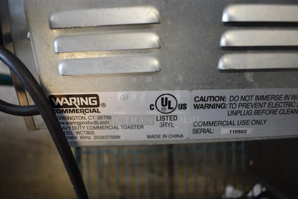 Waring Model WCT805 Stainless Steel Commercial Countertop 4 Slot Toaster. 208/240 Volts, 1 Phase. 12x10x8.5 - Image 5 of 5